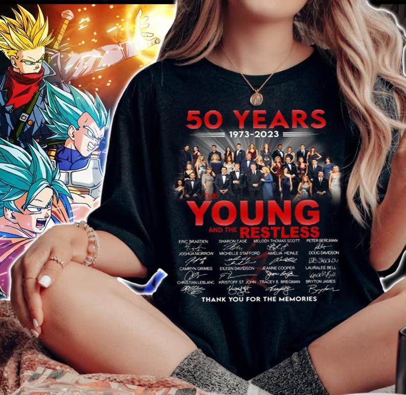 The Young And The Restless 50 Years 1973-2023 Signatures t-shirt woman shirt