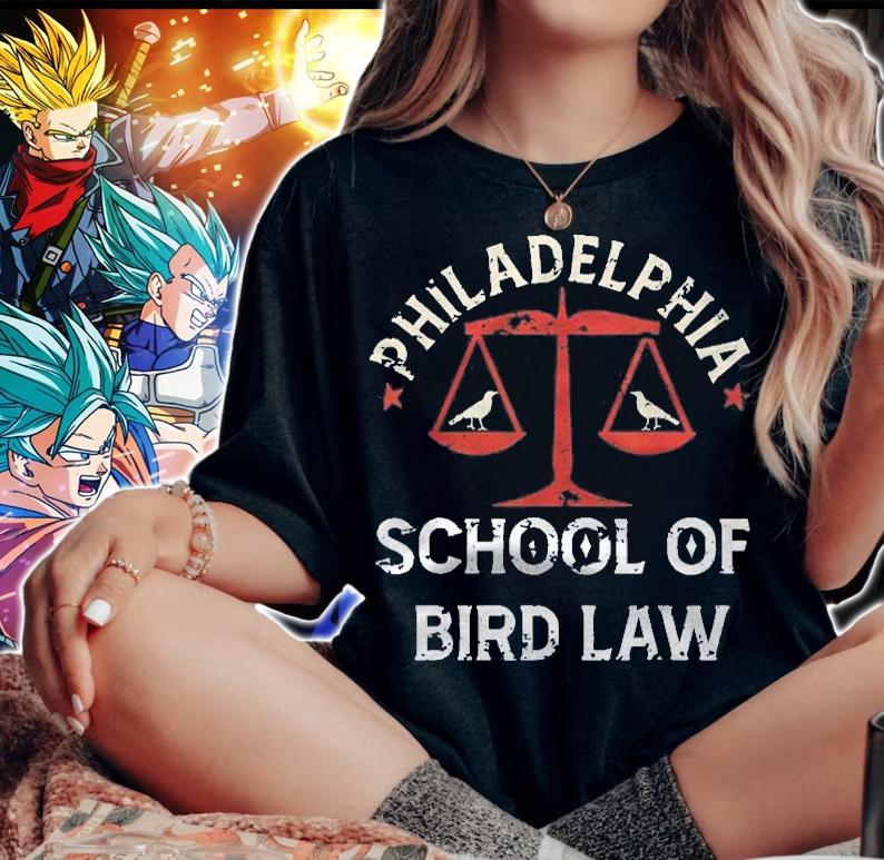 Vintage Retro Distressed Philadelphia School Of Bird Law Shirt t-shirt woman shirt