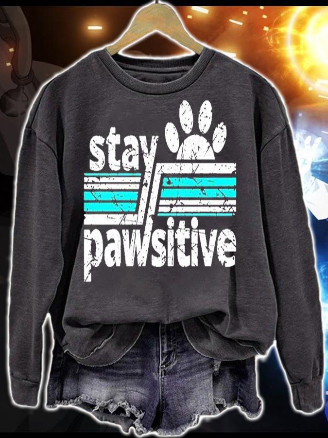Warrick Humane Society Dog Stay Pawsitive T-Shirt t-shirt sweatshirt