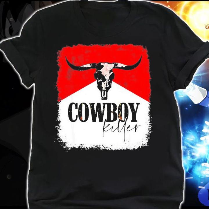 Western Southern Bull Skull Cowboy Killer T-Shirt t-shirt shirt
