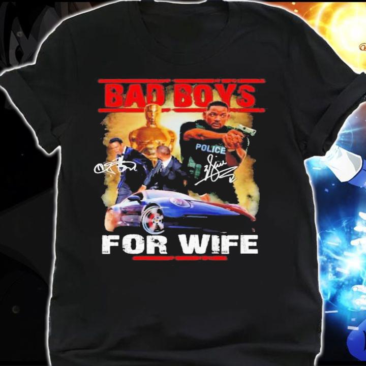 Will Smith Slaps Chris Rock Bad Boys For Wife Signatures Shirt t-shirt shirt