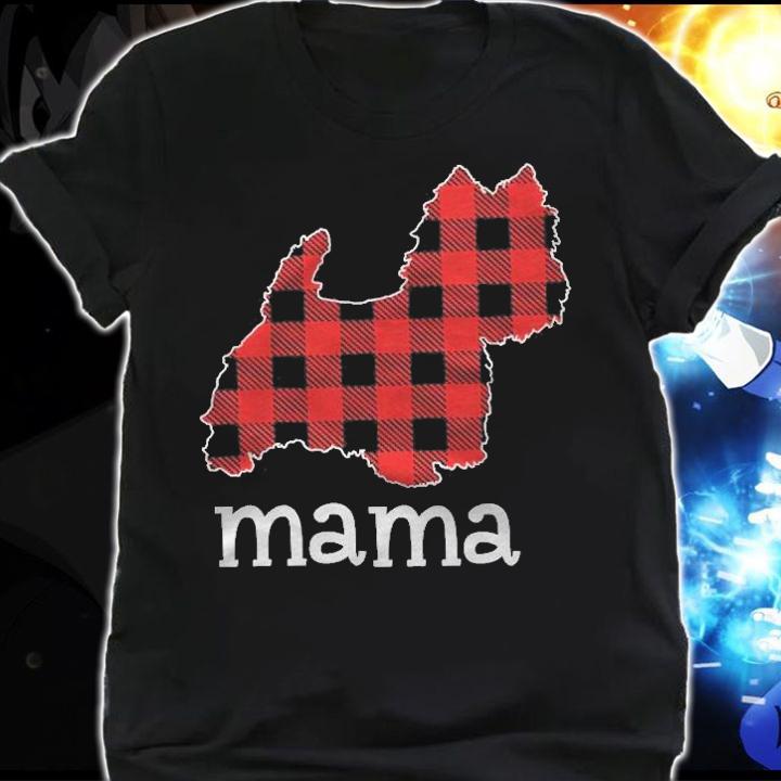Womens Red Plaid Westie Dog Lover Christmas Matching Family Pajama Shirt t-shirt shirt