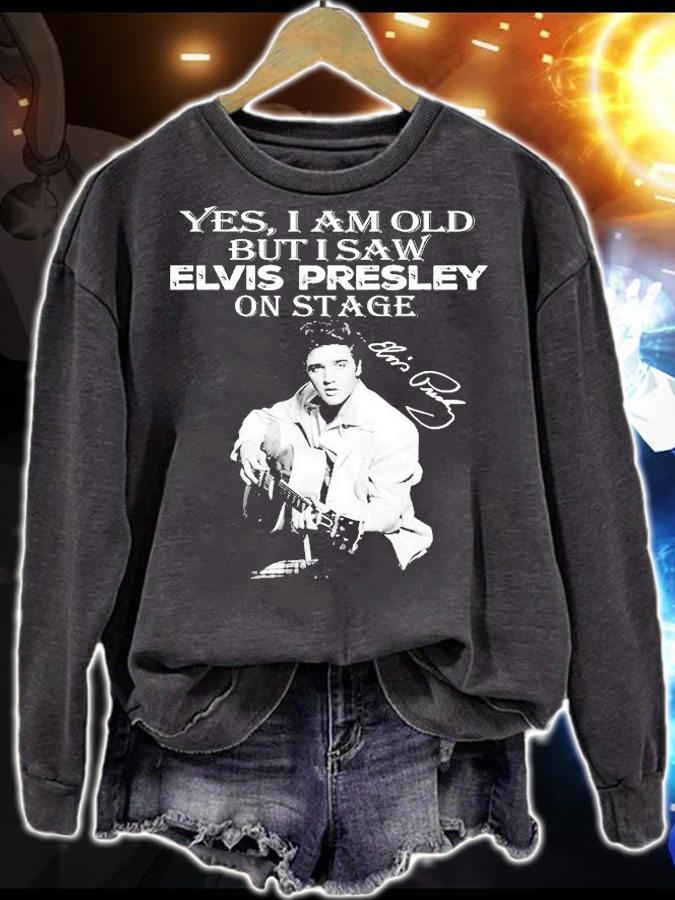 Yes I Am Old But I Saw Elvis Presley On Stage Signature T-Shirt t-shirt sweatshirt