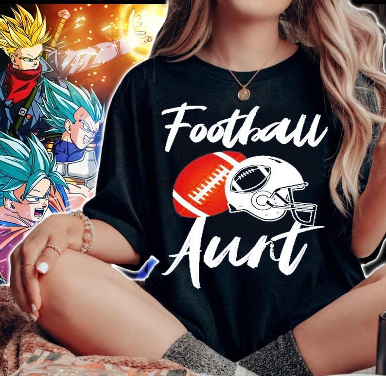 Funny Football Aunt Football T-Shirt t-shirt woman shirt