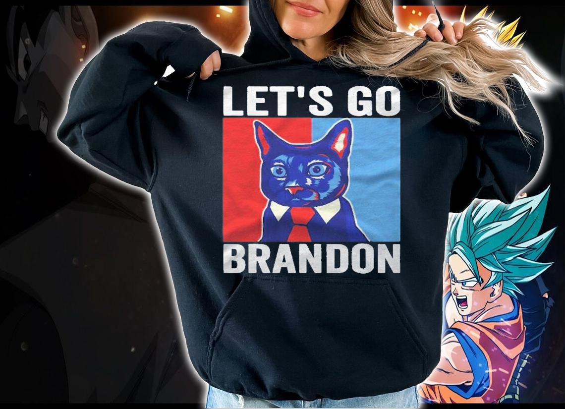 Funny Vintage Cat In A Suit Lets Go Brandon Shirt t-shirt hoodie