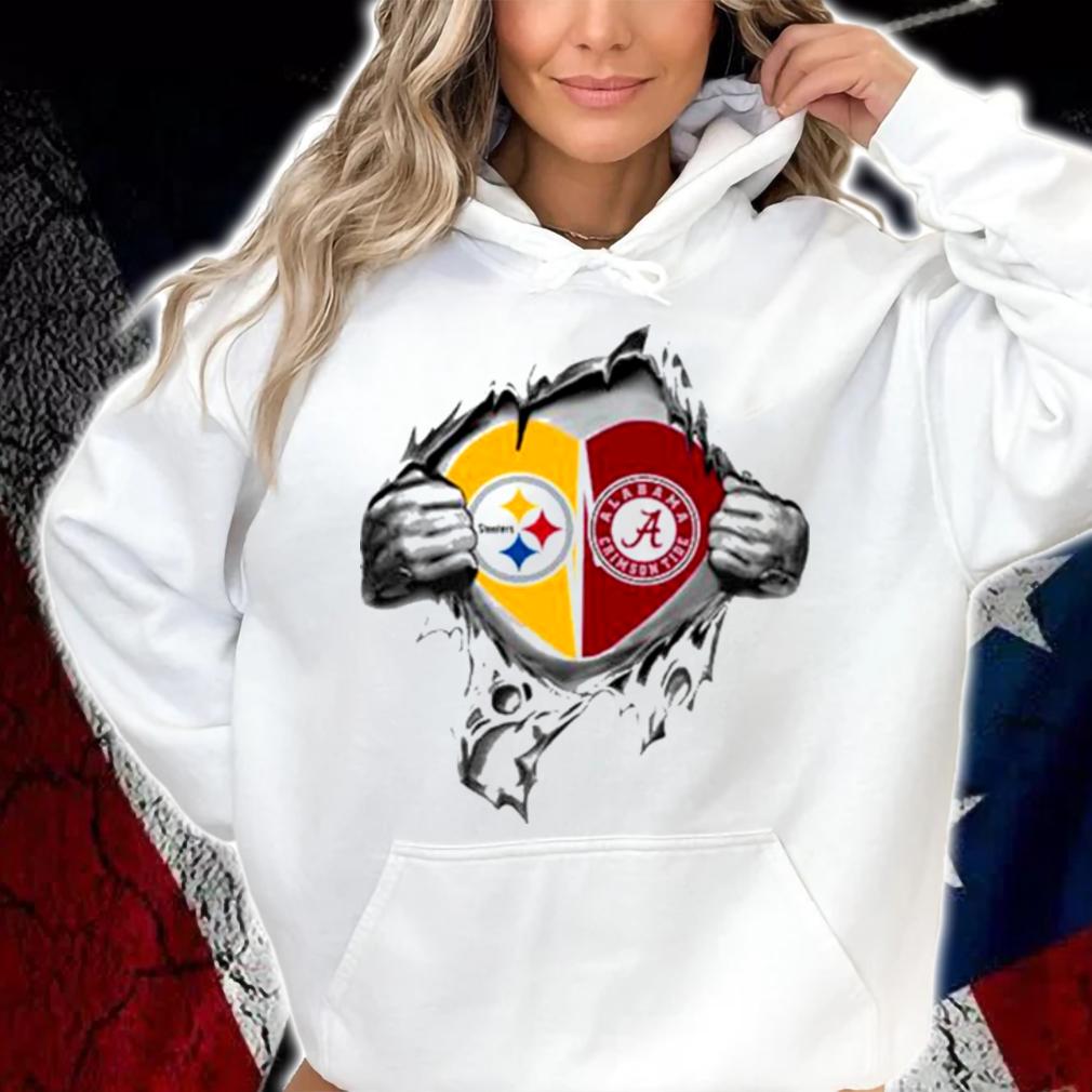 Blood Inside Me Pittsburgh Steelers And Alabama Crimson Tide t-shirt hoodie