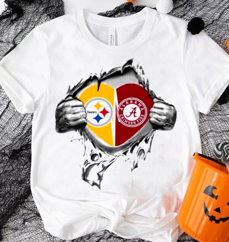 Blood Inside Me Pittsburgh Steelers And Alabama Crimson Tide t-shirt shirt