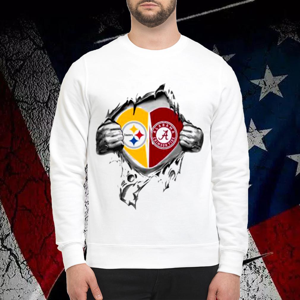 Blood Inside Me Pittsburgh Steelers And Alabama Crimson Tide t-shirt sweatshirt