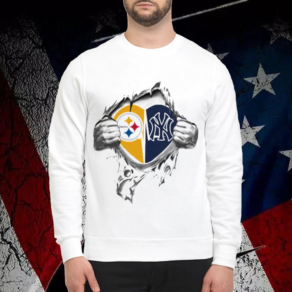 Blood Inside Me Pittsburgh Steelers And New York Yankees t-shirt sweatshirt