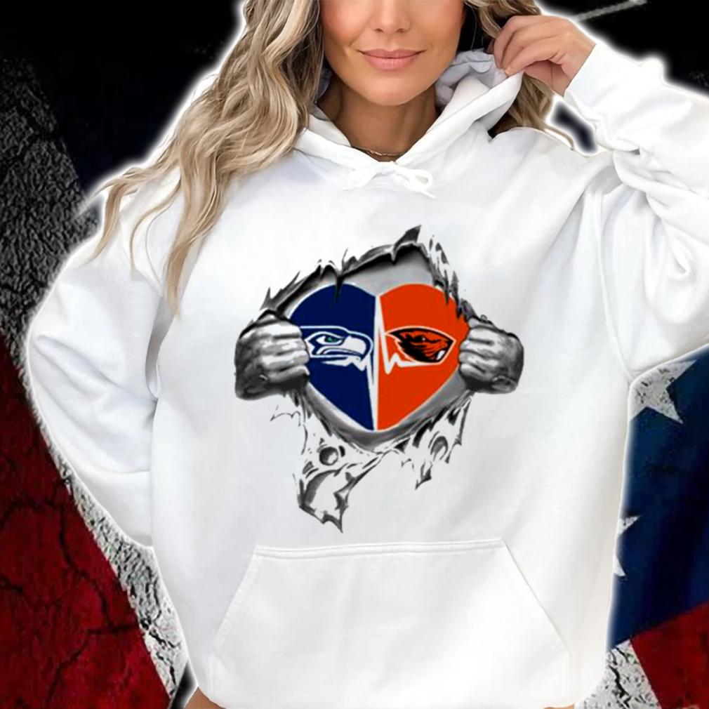 Blood Inside Me Seattle Seahawks And Oregon State Beavers t-shirt hoodie