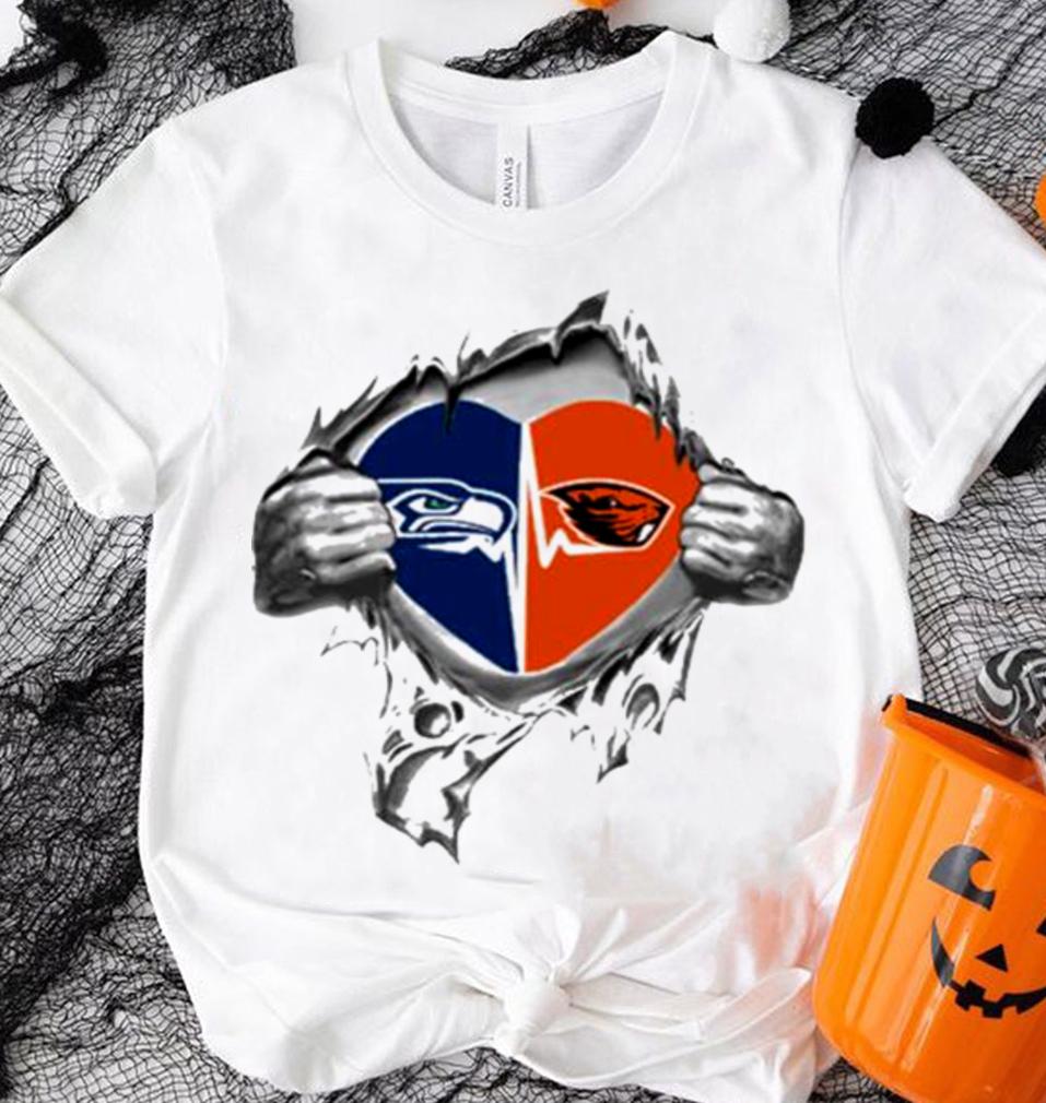 Blood Inside Me Seattle Seahawks And Oregon State Beavers t-shirt shirt