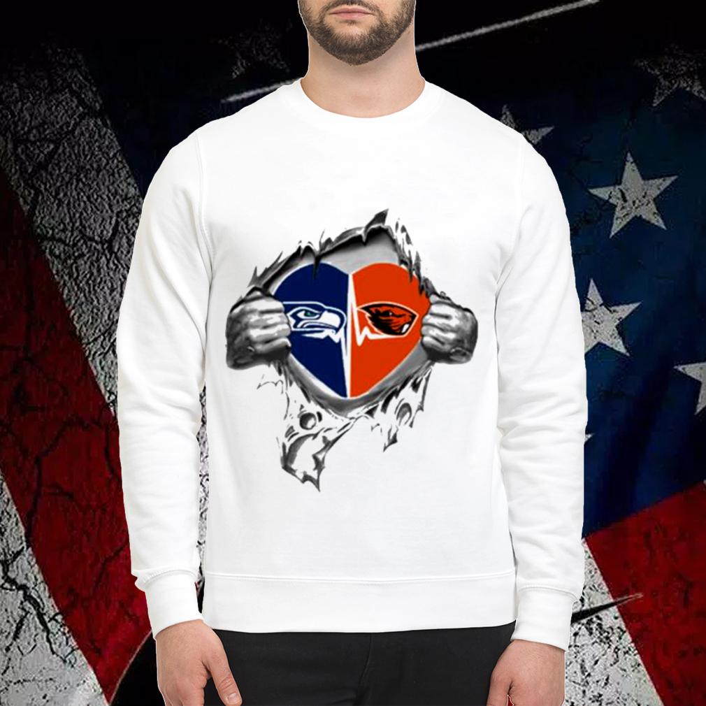 Blood Inside Me Seattle Seahawks And Oregon State Beavers t-shirt sweatshirt