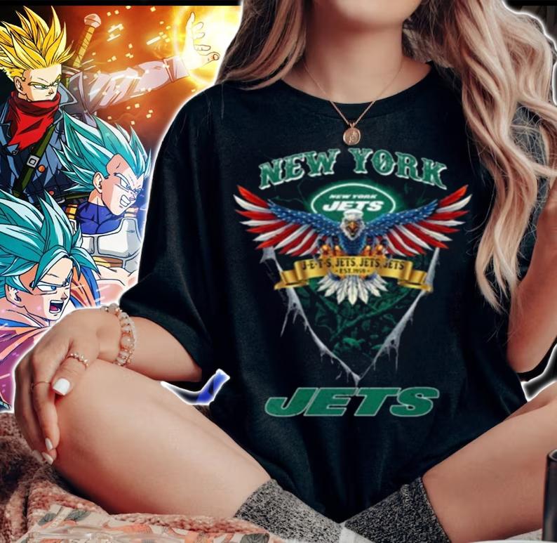 New York Jets Canes Watch Eagle Wing American Flag t-shirt woman shirt