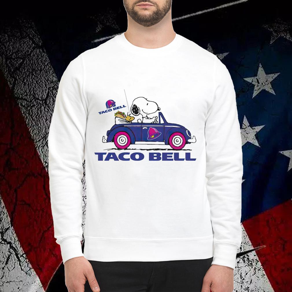 Snoopy And Woodstock Driving Car Taco Bell Flag t-shirt sweatshirt