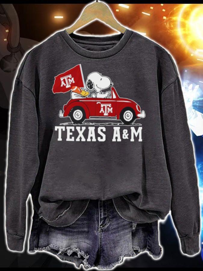 Texas A&M Aggies Snoopy And Woodstock t-shirt sweatshirt