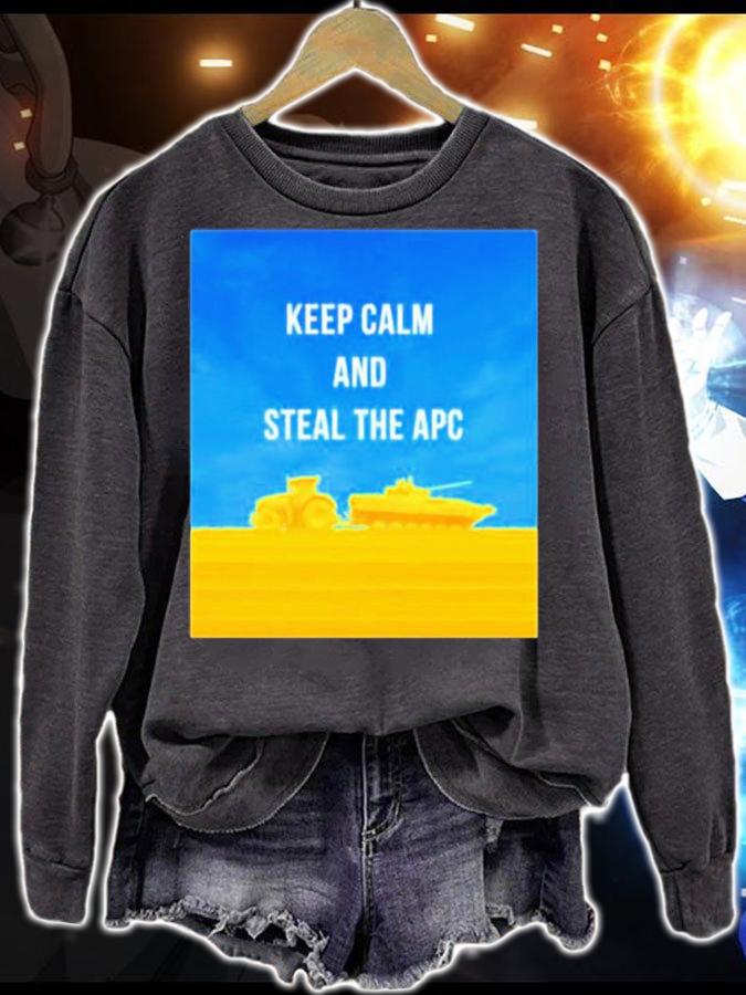 Ukraine Ukrainian Farmers Keep Calm And Steal The APC Shirt t-shirt sweatshirt