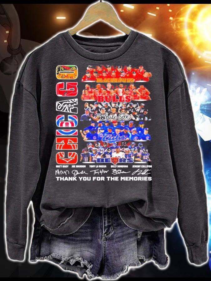 Chicago Blackhawks Bulls White Sox Cubs Bears Chicago signatures t-shirt sweatshirt