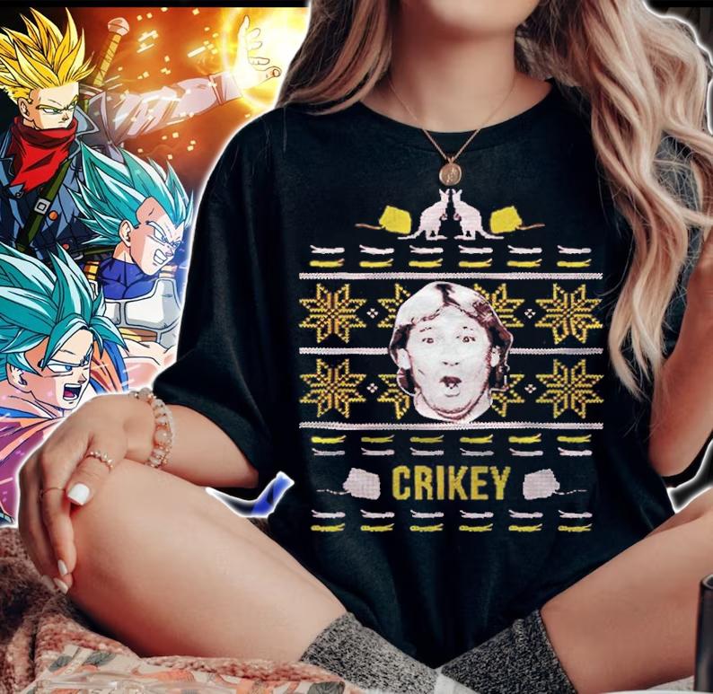 Crikey Tacky Ugly Christmas Sweater t-shirt woman shirt