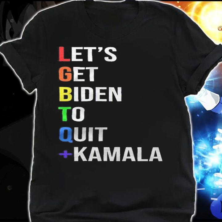 LGBTQ Let's Get Biden To Quit Kamala Shirt shirt