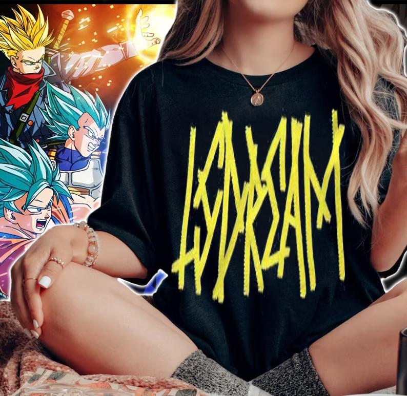 Lsdream text logo T-shirt woman shirt