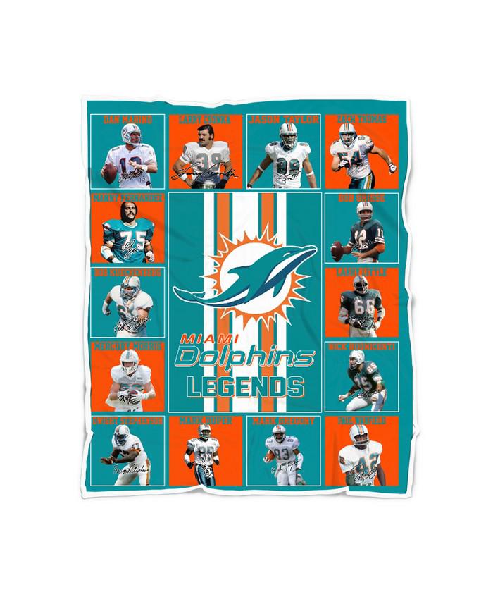 Miami Dolphins Custom Any Name Legends Signature Quilt blanket shirt