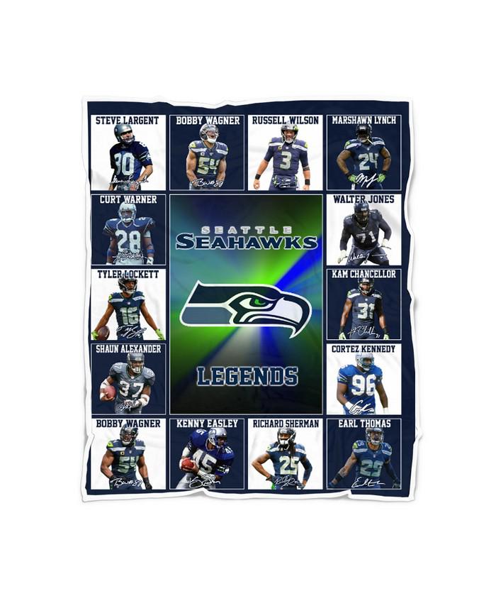 Seattle Seahawks Legends Signature Quilt blanket shirt