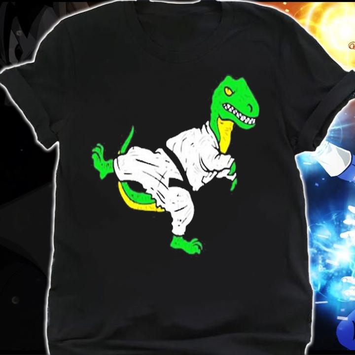 Trex Karate Taekwondo Black Belt Funny Dinosaur Martial Arts T-Shirt shirt