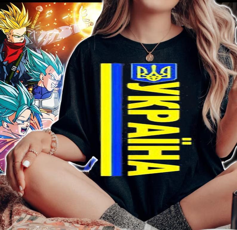 Ukrayina Tryzub Of Ukraine Ukrainian Flag T-Shirt woman shirt