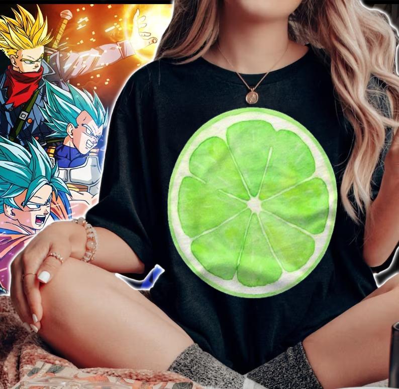 Lime Slice Fruit Halloween Costume Cute Vegan Shirt woman shirt