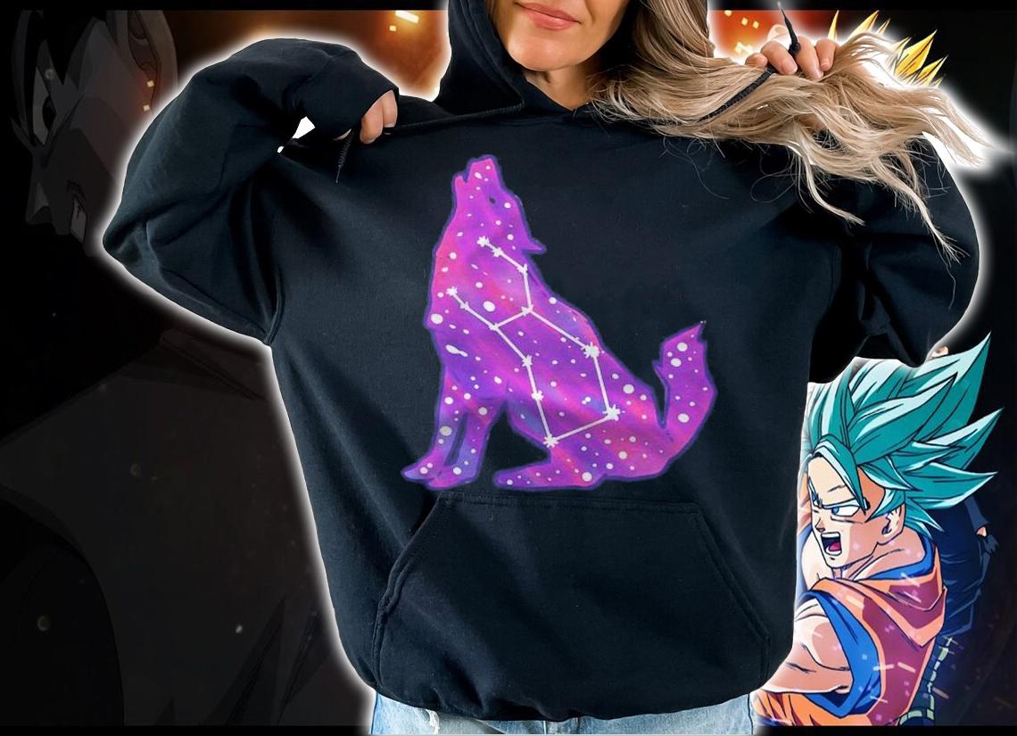 Wolf Constellation Astrophile And Nature Lover Shirt hoodie