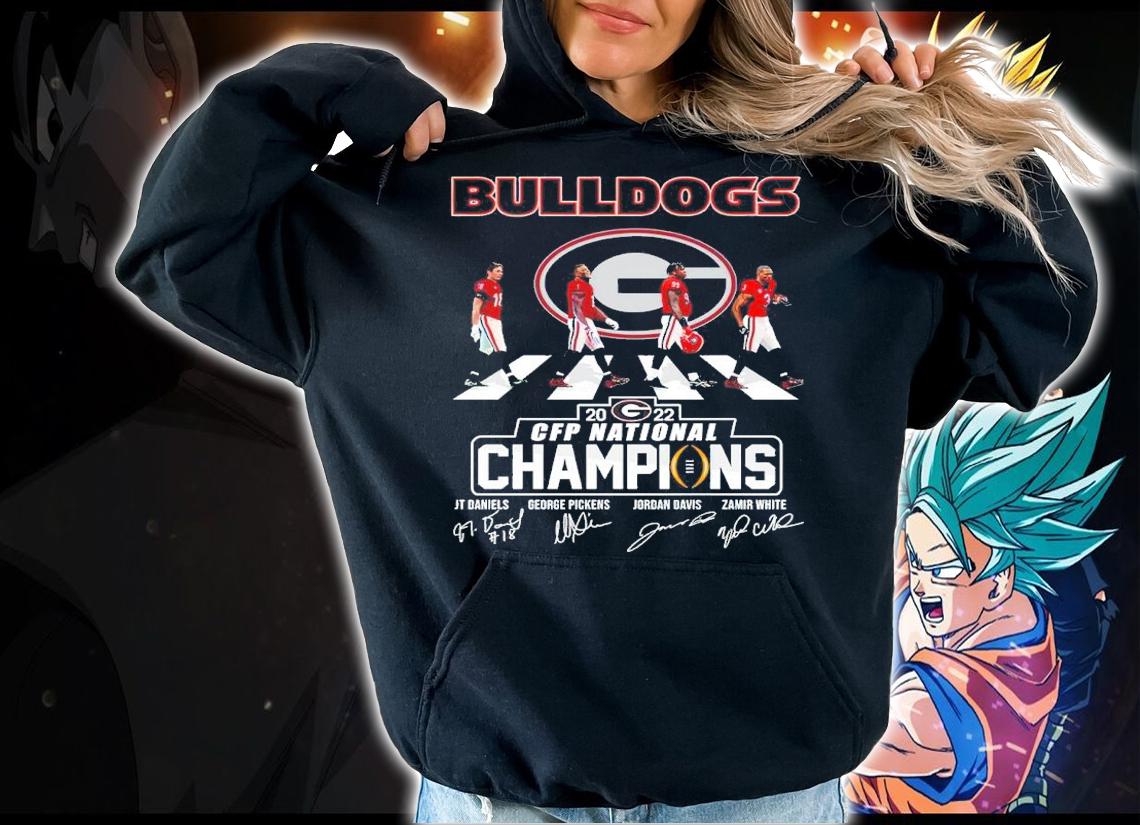 Georgia Bulldogs 2022 CFP National Champions Signatures Abbey Road t-shirt hoodie