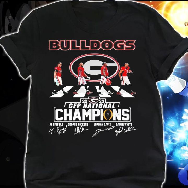 Georgia Bulldogs 2022 CFP National Champions Signatures Abbey Road t-shirt shirt