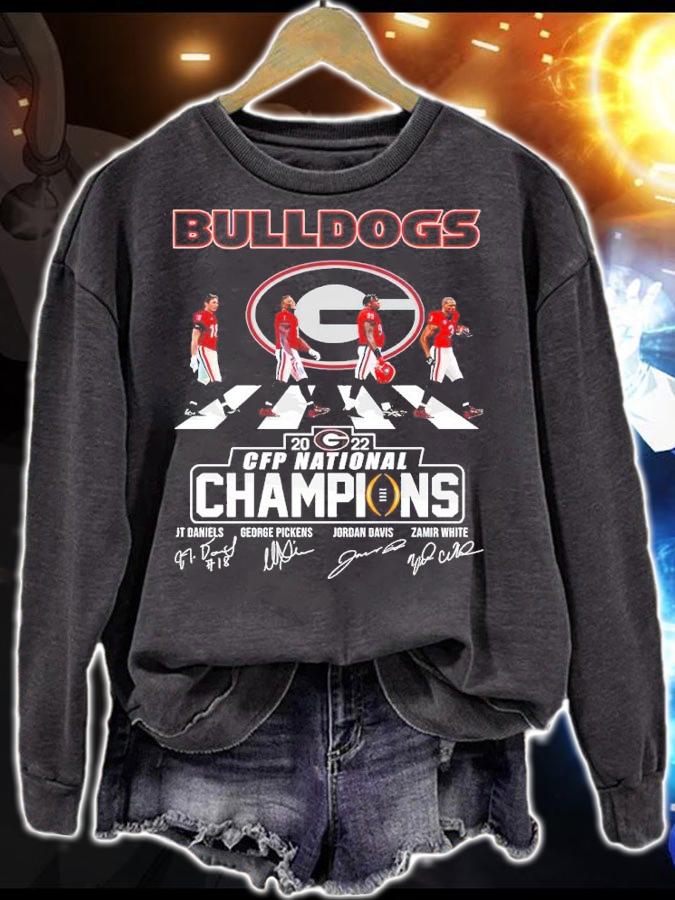 Georgia Bulldogs 2022 CFP National Champions Signatures Abbey Road t-shirt sweatshirt