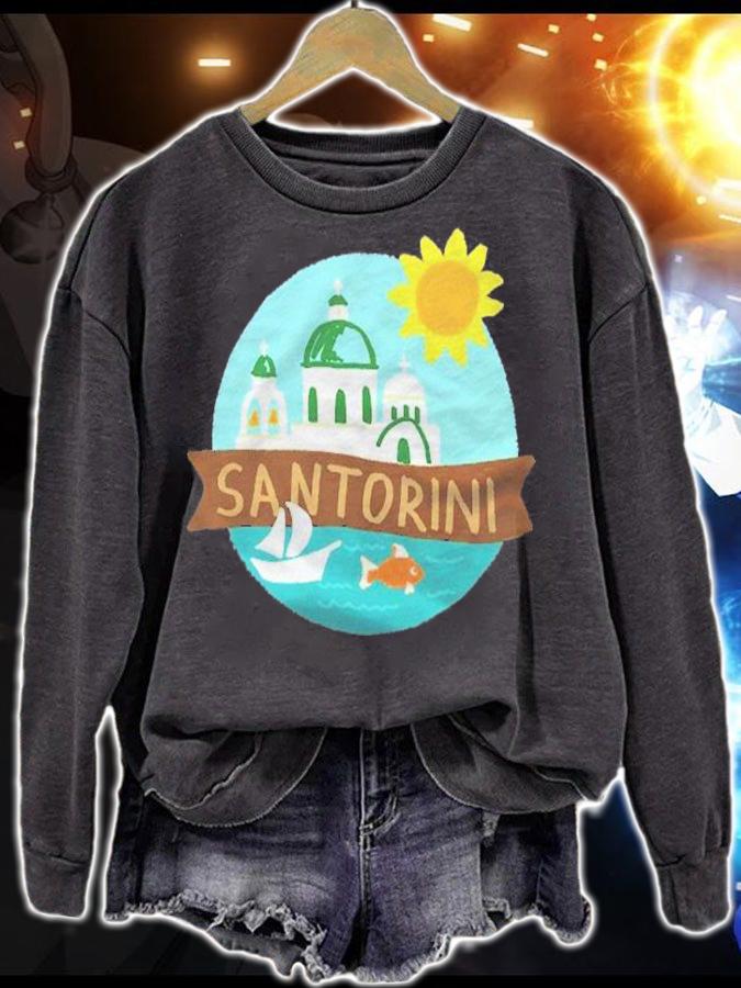 Santorini Greece Sea Ocean Sun Shirt sweatshirt