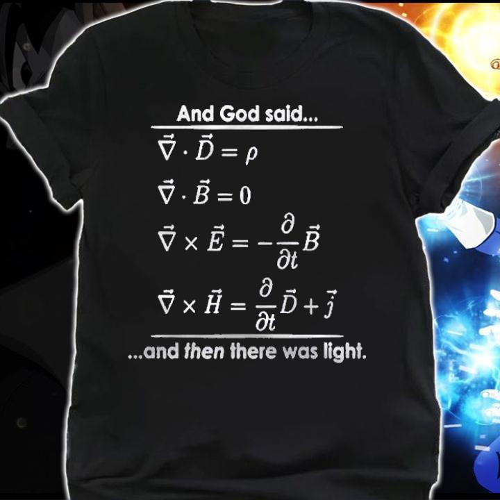 God Said Then There Was Light Science Religious Funny Shirt shirt