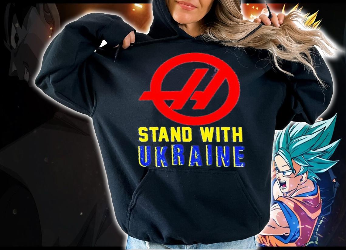 Haas F1 Drop Uralkali Haas Stand With Ukraine T-Shirt hoodie