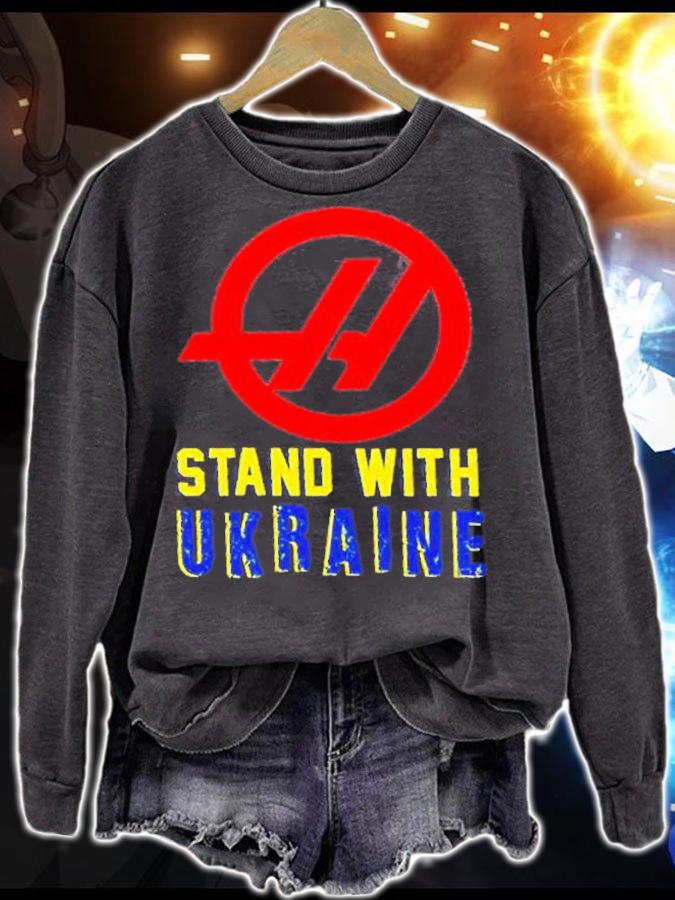Haas F1 Drop Uralkali Haas Stand With Ukraine T-Shirt sweatshirt