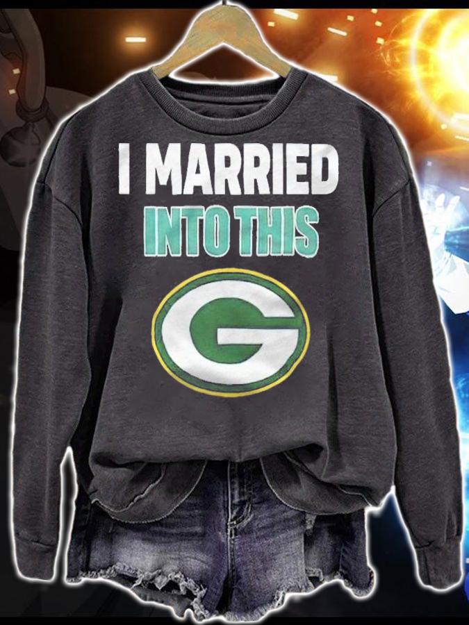 I married into this Green Bay Packers logo T-shirt sweatshirt