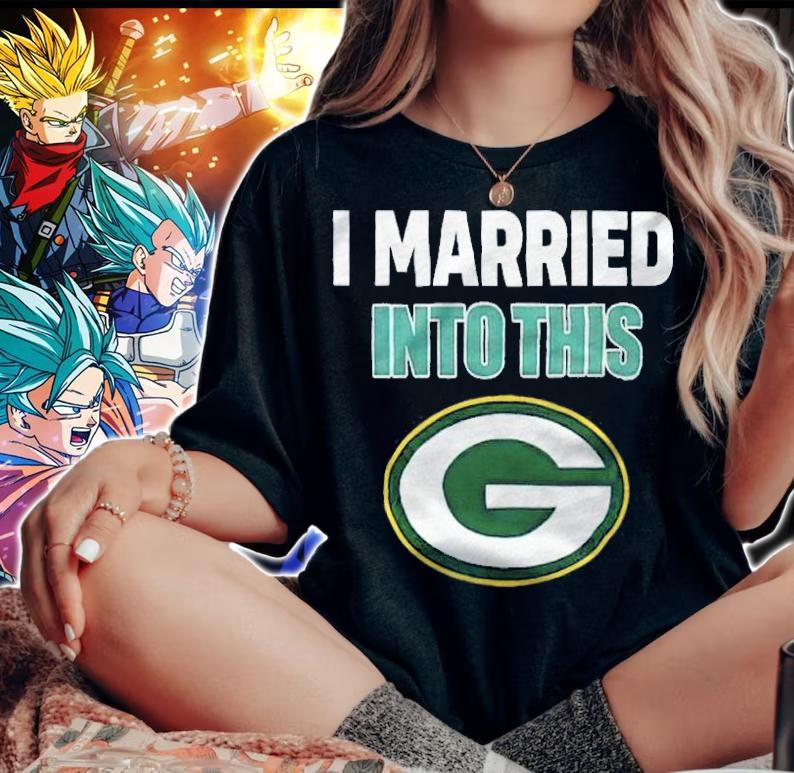 I married into this Green Bay Packers logo T-shirt woman shirt