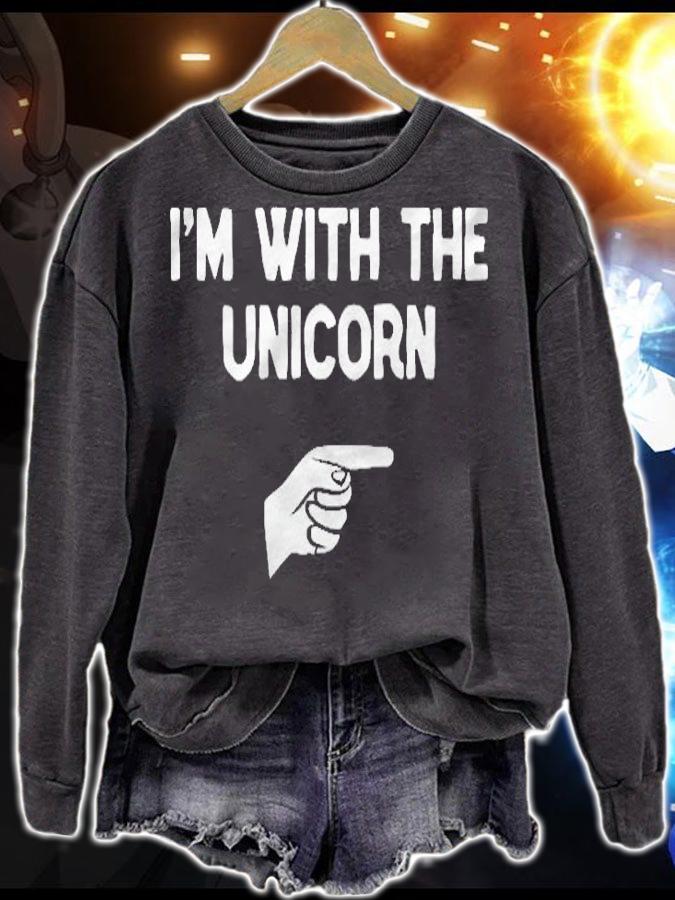 Im With The Unicorn Costume Halloween Matching T-shirt sweatshirt