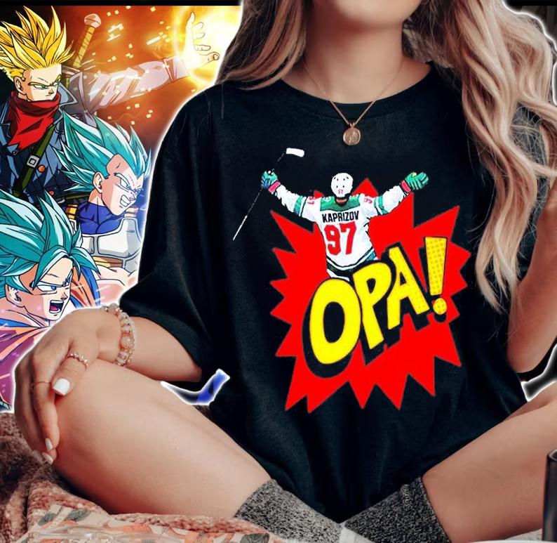 Kirill Kaprizov Black Opa T-Shirt woman shirt