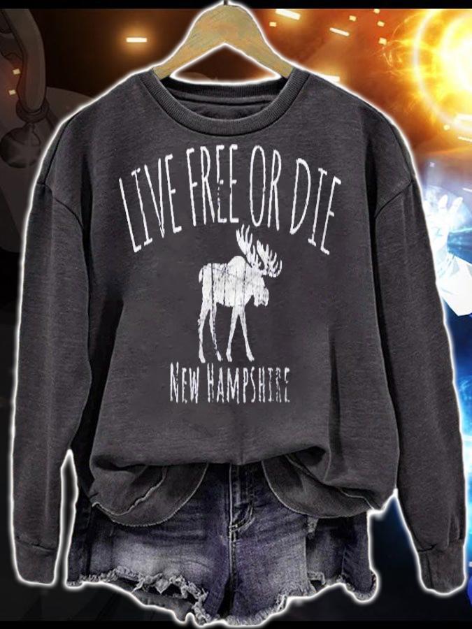Live Free Or Die New Hampshire Graphic Shirt sweatshirt