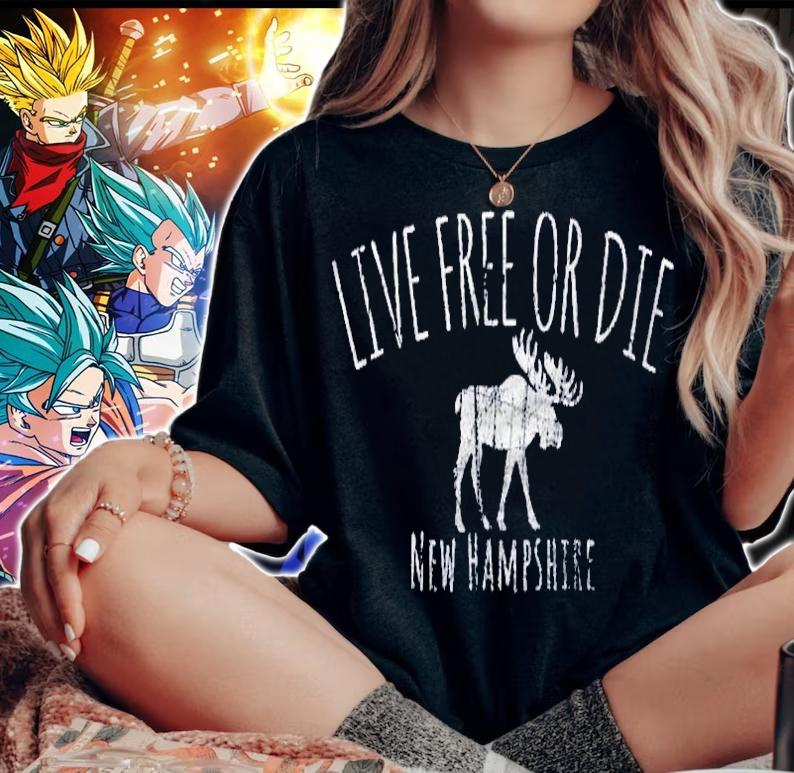 Live Free Or Die New Hampshire Graphic Shirt woman shirt