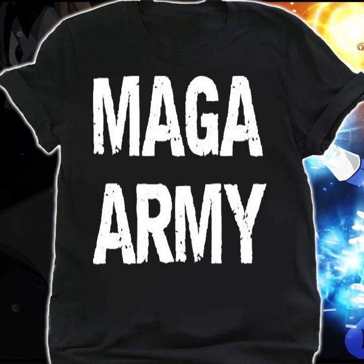 MAGA Army White Print T-Shirt shirt