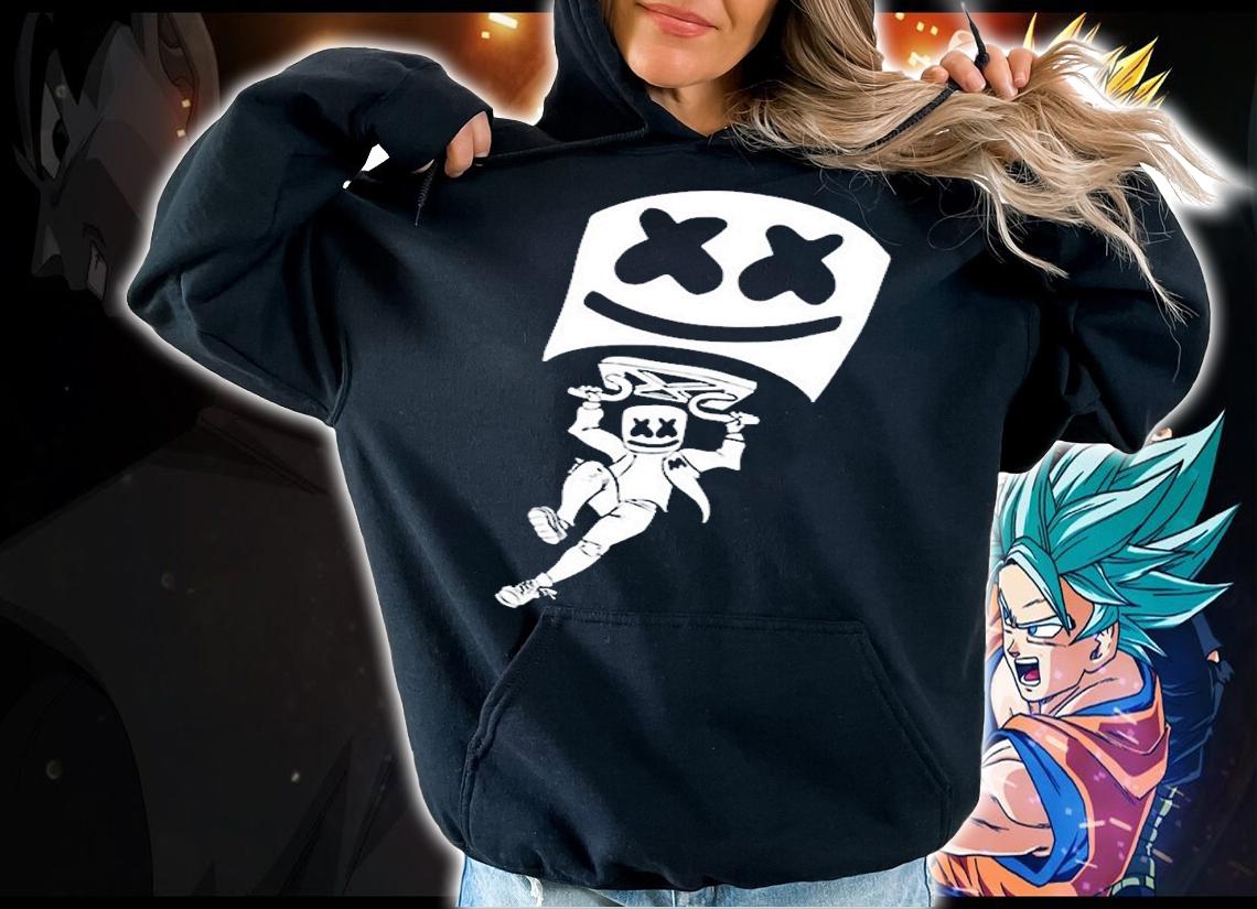 Marshmallow Dancing DJ Music T-Shirt hoodie
