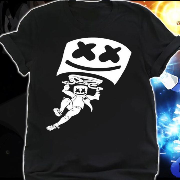Marshmallow Dancing DJ Music T-Shirt shirt