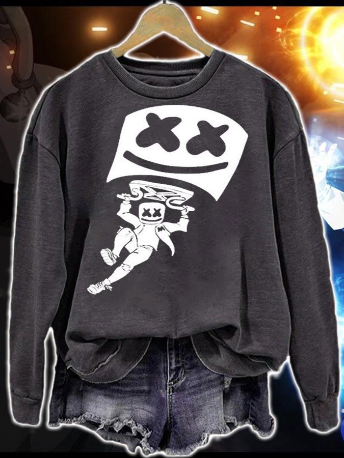 Marshmallow Dancing DJ Music T-Shirt sweatshirt
