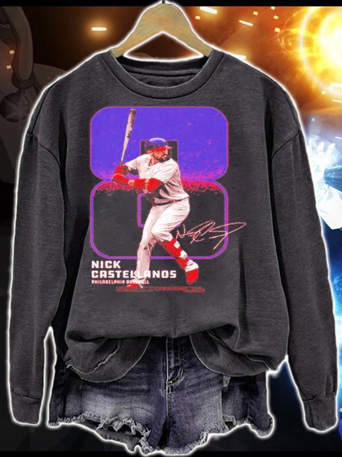 Nick Castellanos Philadelphia Outline Baseball Signatures Shirt sweatshirt