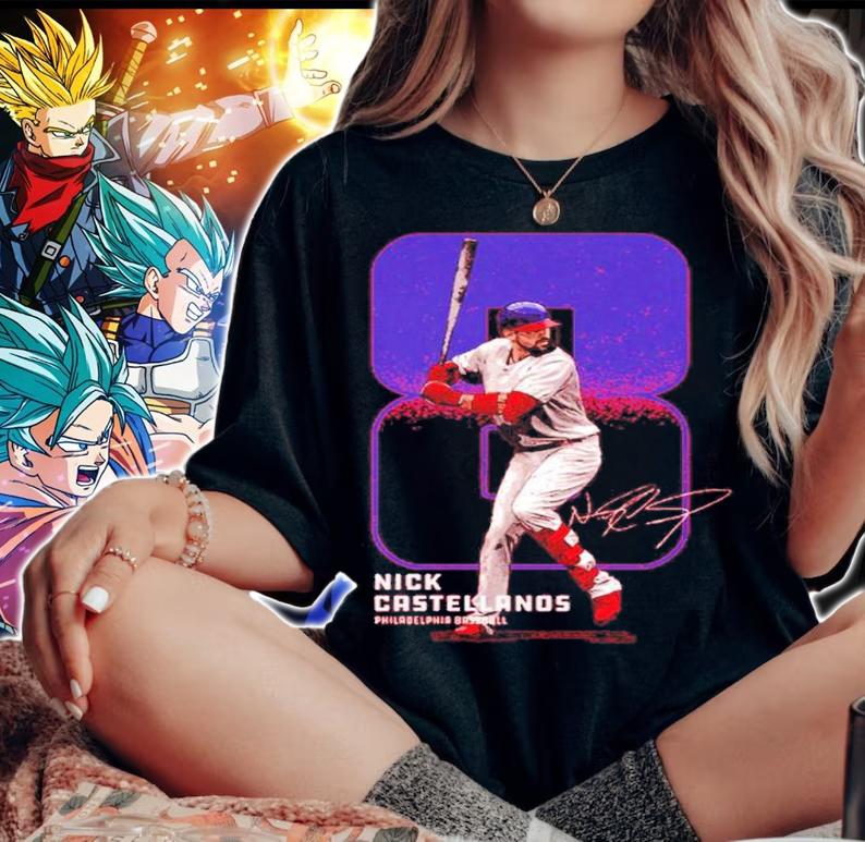 Nick Castellanos Philadelphia Outline Baseball Signatures Shirt woman shirt