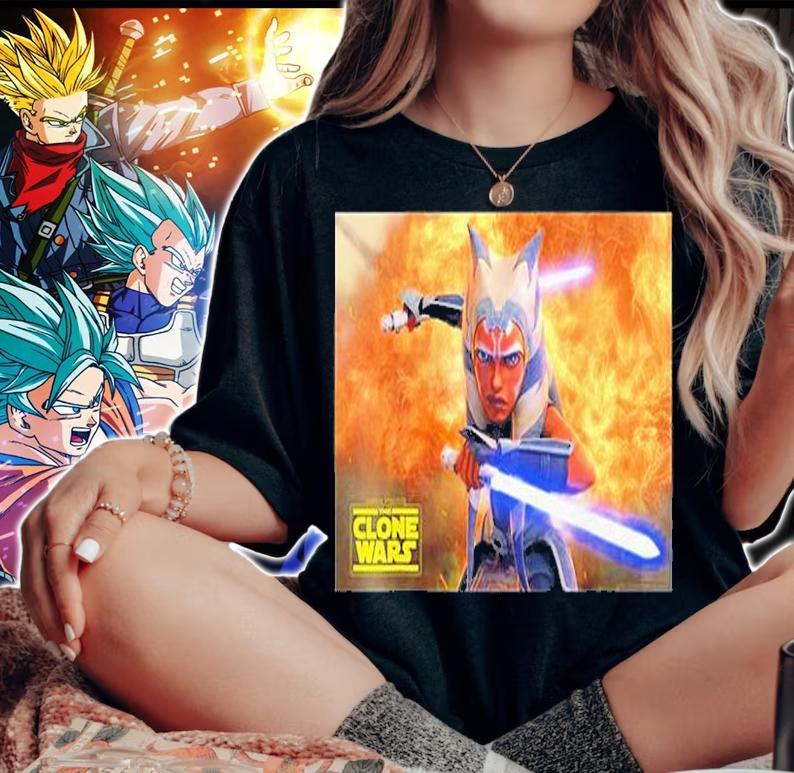 Star Wars The Clone Wars Ahsoka Tano T-Shirt woman shirt